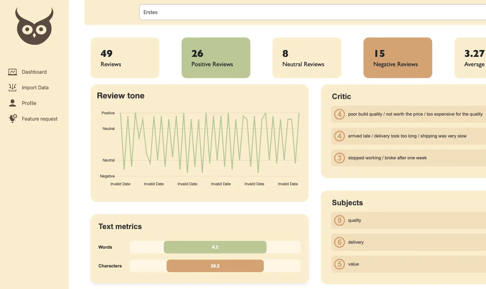 Dashboard Preview